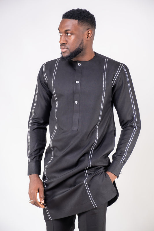Tenue BANDIOUGOU – Élégance minimaliste avec détails premium