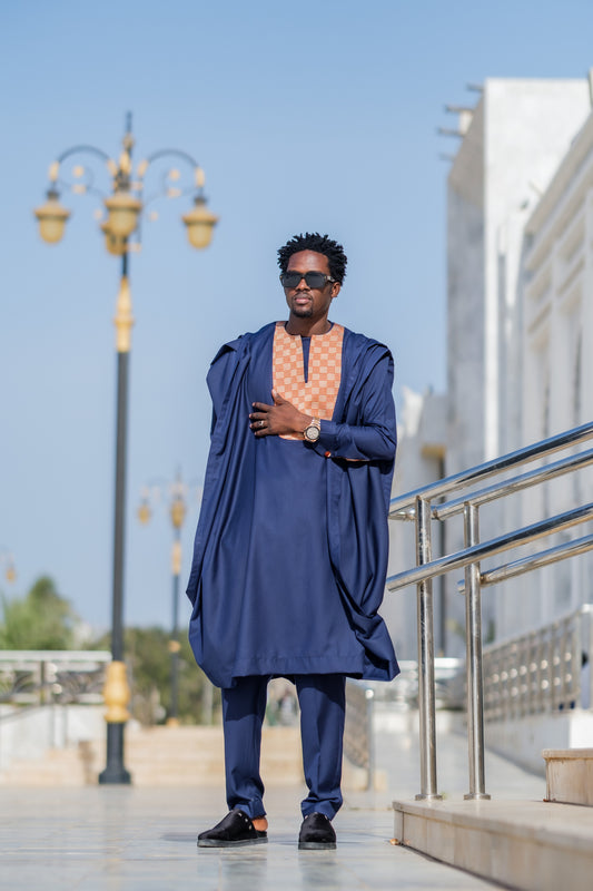 Tenue KISSIMA bleu foncé - Mansa & Moderne