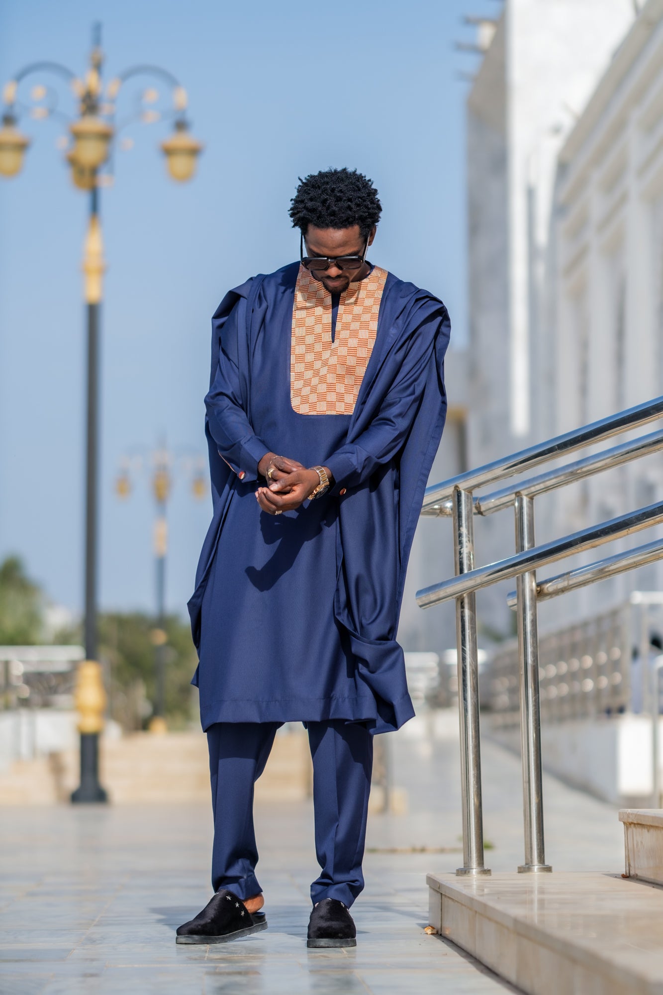 Tenue KISSIMA bleu foncé - Mansa & Moderne