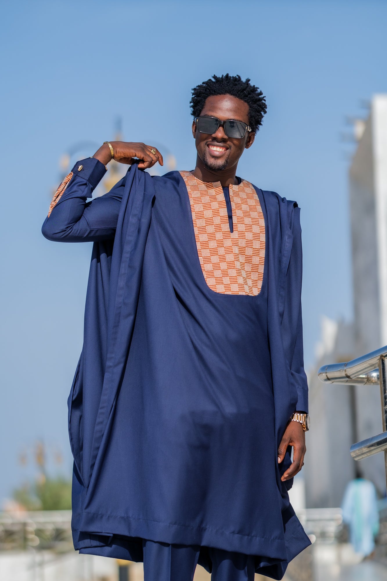 Tenue KISSIMA bleu foncé - Mansa & Moderne